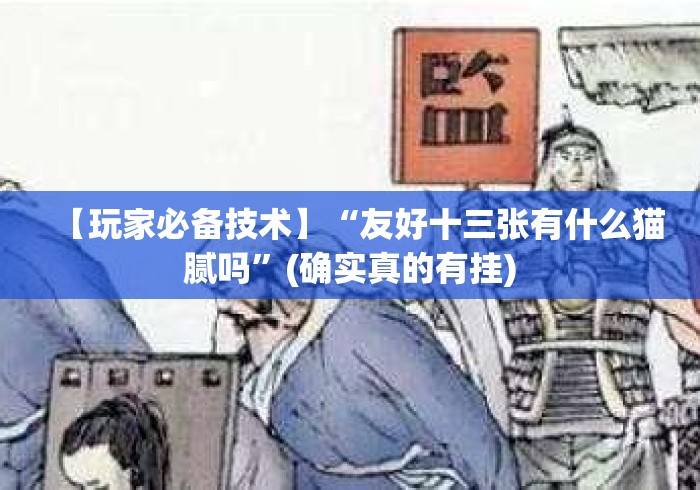 【玩家必备技术】“友好十三张有什么猫腻吗”(确实真的有挂)
